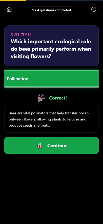 SwipeSmrt screenshot: every answer is explained