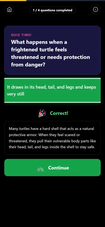 SwipeSmrt screenshot: the answer, explained