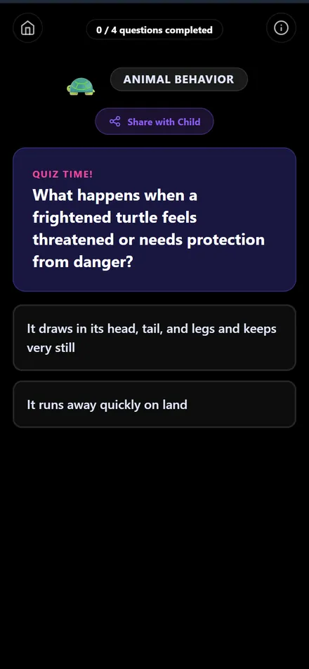 SwipeSmrt screenshot: a question about the story
